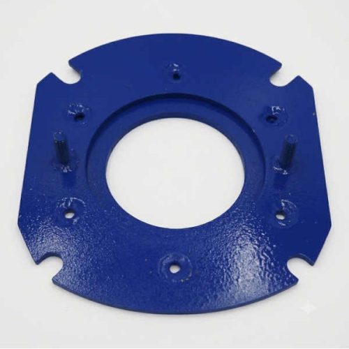 STI replacement front plate for control cage in IMPACTS shot blasters
