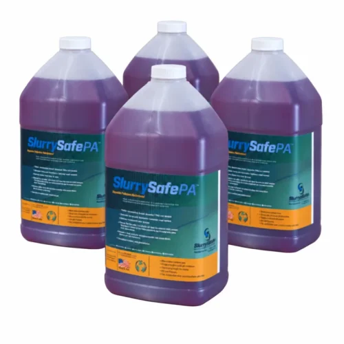 STI SlurrySafe AR 385000004 case of four 1-gallon jugs with SlurrySafe PA labels on a white background