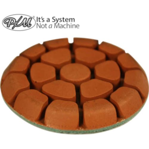 STI Terrazzo REDZ red resin polishing pads for final terrazzo finishing