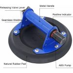 Detailed view showing Stone 8" Single Vacuum Suction Cup Metal Handle components