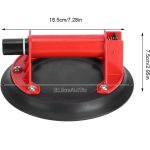 Dimensions view showing 8" Stone Single Vacuum Suction Cup Plastic Handle measurements