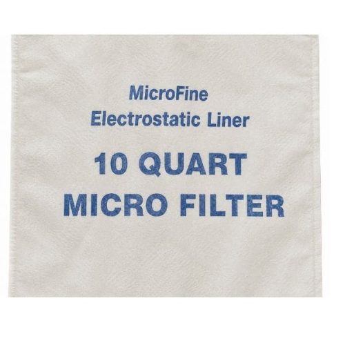 Close-up Syclone Disposable Paper Bags for HEPA Backpack Vacuum bag material and opening