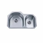 Undermount double bowl sink 18 gauge SIS-205 top view