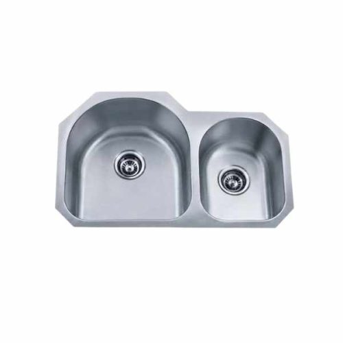 Undermount double bowl sink 18 gauge SIS-205 top view