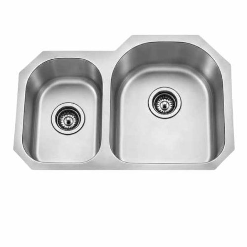 Undermount double bowl sink 18 gauge SIS-205R top view