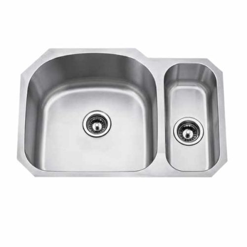 Undermount double bowl sink 18 gauge SIS-206 top view