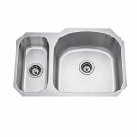 Undermount double bowl sink 18 gauge SIS-206R top view