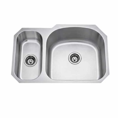 Undermount double bowl sink 18 gauge SIS-206R top view