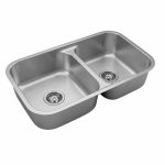 Undermount double equal bowl sink 18 gauge SIS-202-LD angle view