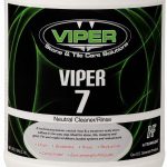 Close-up view Viper 7 Neutral Cleaning Agent container label and packaging