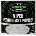 Close-up view Viper Peroxiblast container label and product packaging