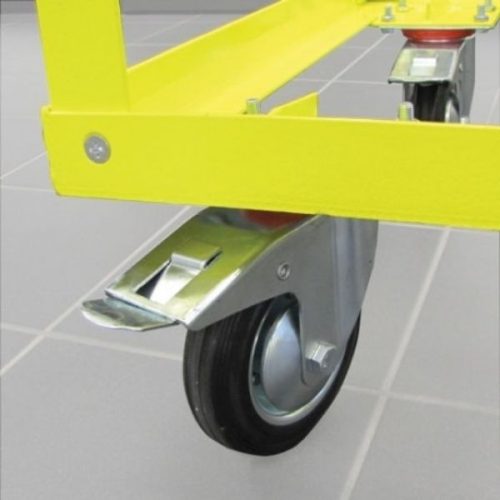 Close-up Weha 27 Wood Insert Fabrication Work Table work surface and support section