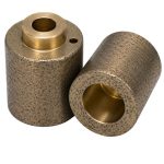 Angled view Weha 2×2 Gold Drum 36 with gold drum body and threaded connection