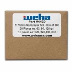 Weha 5 inch Velcro sandpaper set box detail view