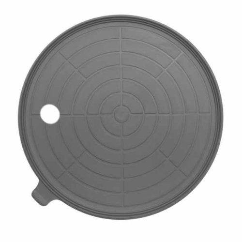 Weha 8 inch grey rubber vacuum suction cup bottom view