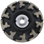 Bottom view Weha Aggressor Cupwheel Coarse with mounting hole and cupwheel underside
