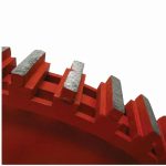 Close-up Weha Bridge Saw Milling Wheel showing wheel prile and cutting edge