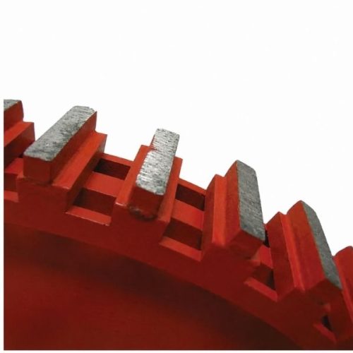 Close-up Weha Bridge Saw Milling Wheel showing wheel prile and cutting edge