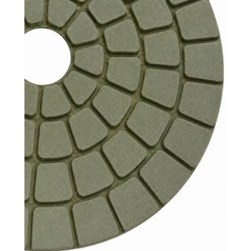 Close-up Weha Buff White polishing buff with white pad surface