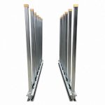 Side view Weha Buffalo Slack Rack 72″ Tall Poles