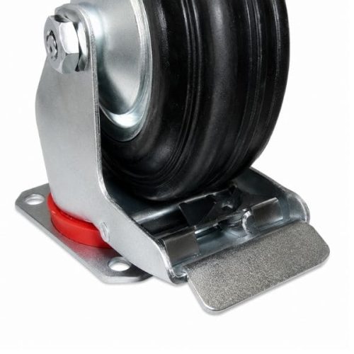 Angle view Weha Caster Brake for Worktable