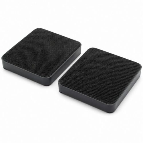 Angled view Weha Frankfurt Velcro Back Up Pads showing pad prile and velcro surface