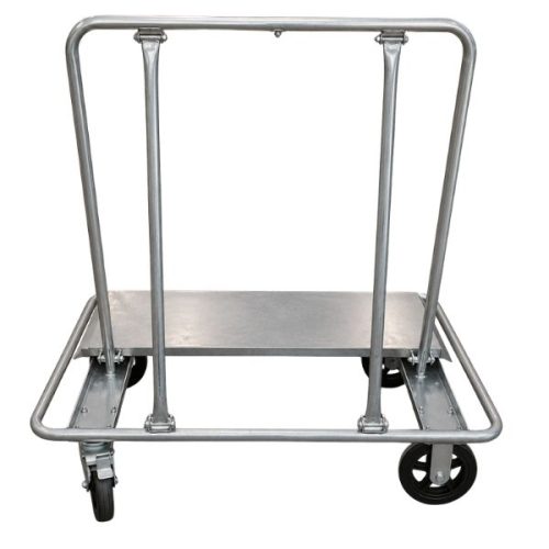 Rear view Weha Galvanized Shop Cart Broken Down