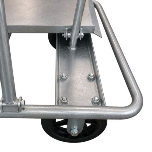 Top view Weha Galvanized Shop Cart Broken Down