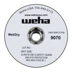 Front view Weha Green Silicon Carbide 3×3 Cupwheel with green cupwheel body and center mounting hole