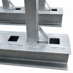 Detail view Weha Hippo Slab Bundle Rack Set support pole components