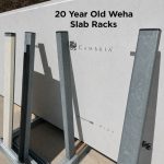 Weha Hippo Slab Bundle Rack Set in use storing slab bundles