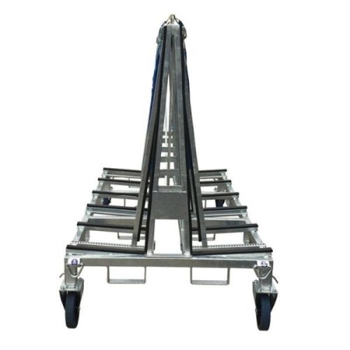 Side view showing Weha Large A-Frame Cart Double Sided