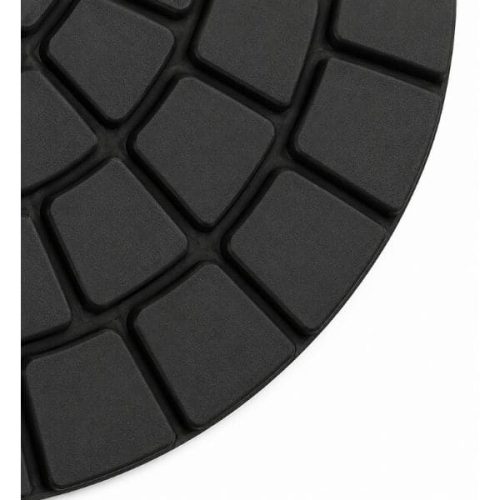 Close-up Weha Ultra Buff Black Pad with black polishing pad face