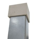 Angled view Weha White Caps for Bison Poles