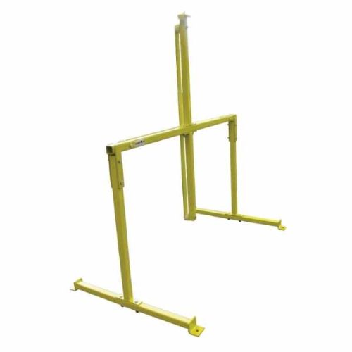 Weha yellow rodding stand angle view