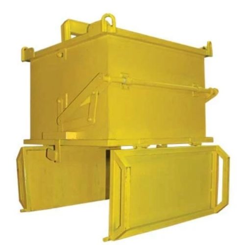 Angled view Weha Yellow Waste Container