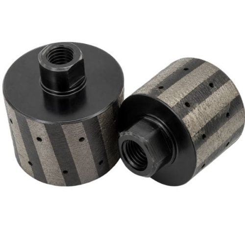 Angled view Weha 3″ x 1 ⅝” Zero Tolerance Medium Resin Filled drum wheel