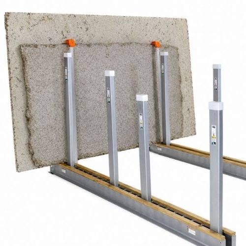 Aardwolf Bundle Rack Kit (includes 8 Poles 47" High) in use storing slab material