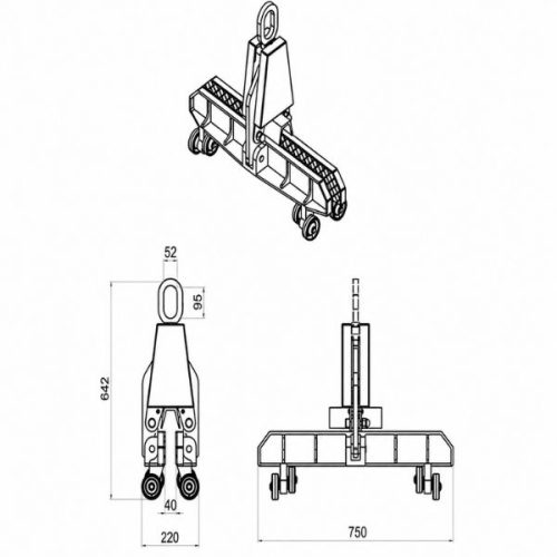 Aardwolf Glass Lifter AGL-32 dimensional diagram