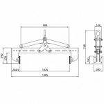 Aardwolf Horizontal Stone Lifting Clamp 1050 dimensions measurement labels