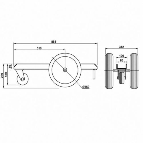 Aardwolf Load Master Trolley dimensions measurement labels