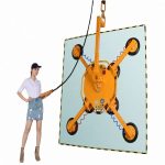 Worker using Aardwolf Powered Vacuum Glass Lifter ARGL-500DS