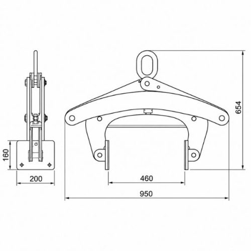 Aardwolf Scissor Lifter 450 dimensions measurement labels