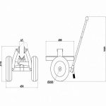 Aardwolf Self Locking Trolley SL 60 dimensional diagram