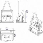 Aardwolf SPVL100 Small Pneumatic Vacuum Lifter dimensional diagram