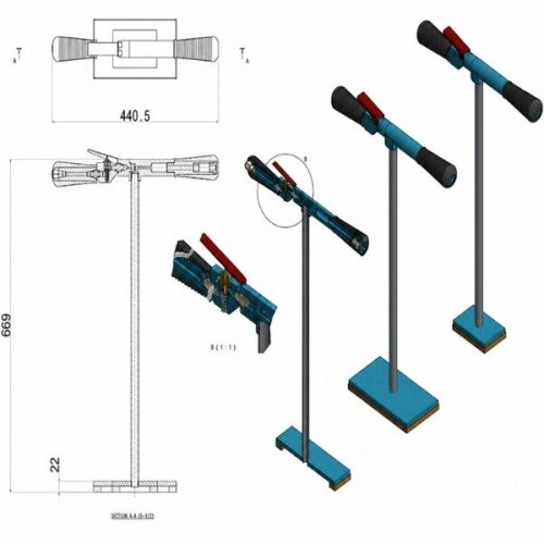 Aardwolf Vacuum Paver Lifter AVLPL40 dimensional diagram