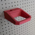 Application view GROVES Tool Storage System Metal Peg Board mounting bar