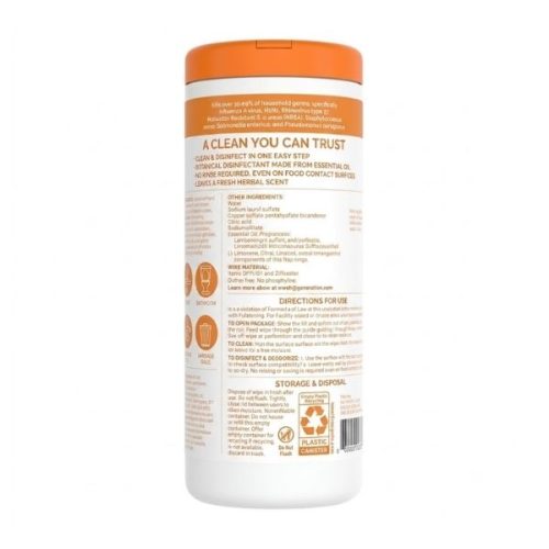 Seventh Generation Disinfecting Wipes rear view