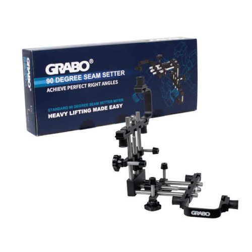 GRABO 90 Degree Seam Setter V2 corner alignment tool mounted to vacuum anchor points - Imagen Gallery