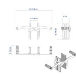 Aardwolf Carry Clamp for Stone SCC05 White dimensions